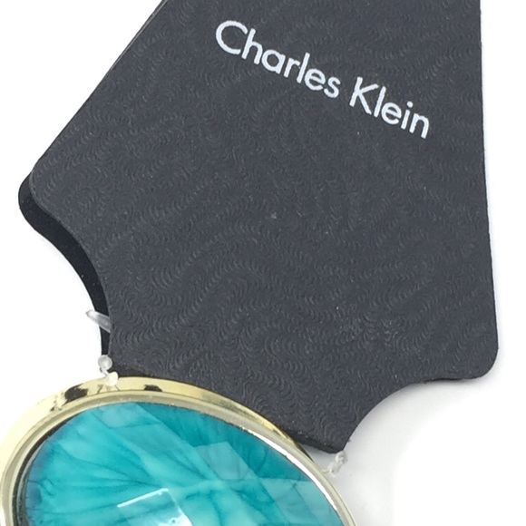 NWT Charles Klein Turquoise Gold Chunky Bracelet - Picture 6 of 6